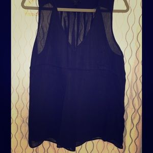 J Crew Sleeveless sheer blouse