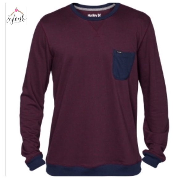 🆕Hurley Men's Sterling Long Sleeve Crew Pullover - Picture 2 of 7