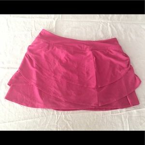 Bright pink Title Nine running skort