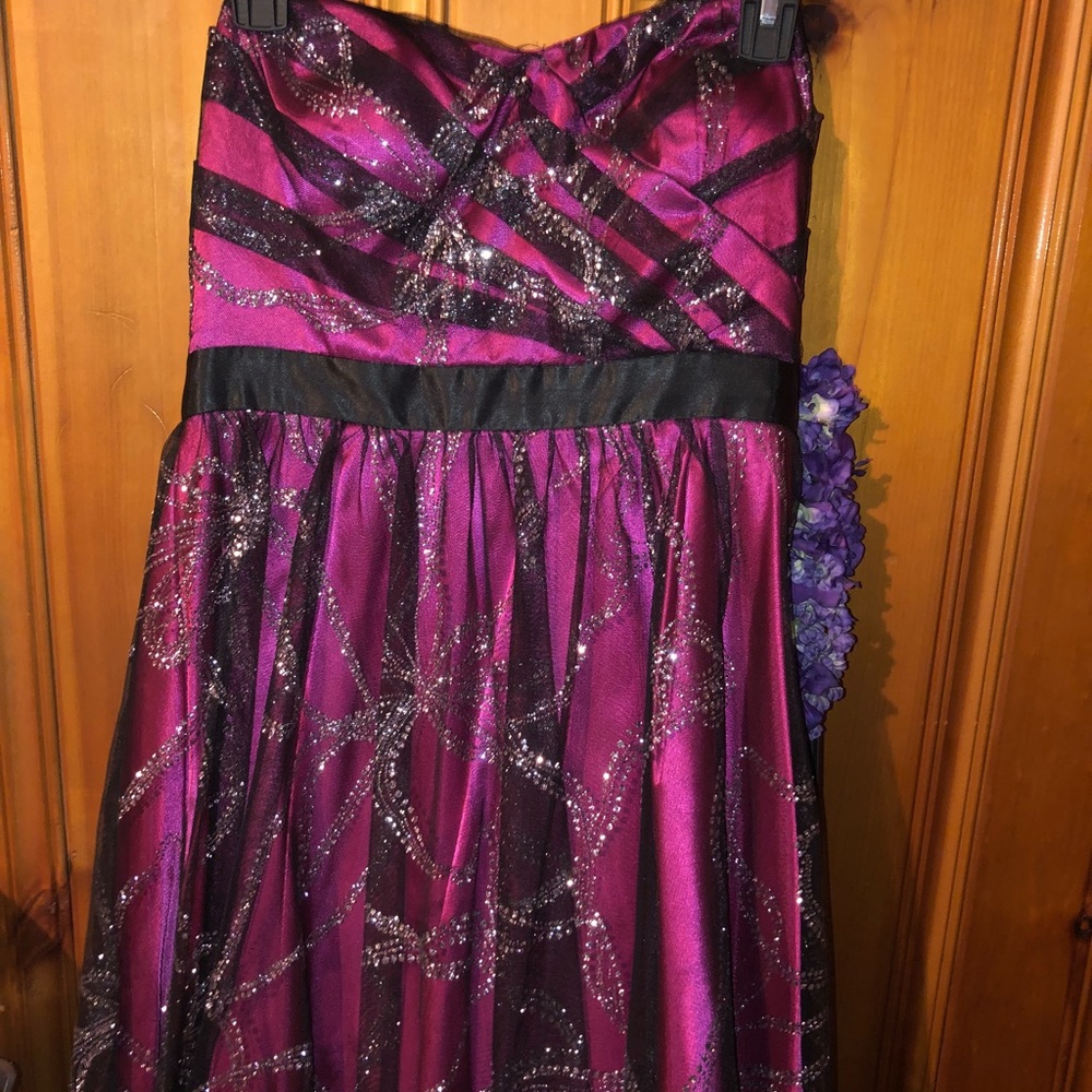 Pink and black dress size 11/12 worn once
