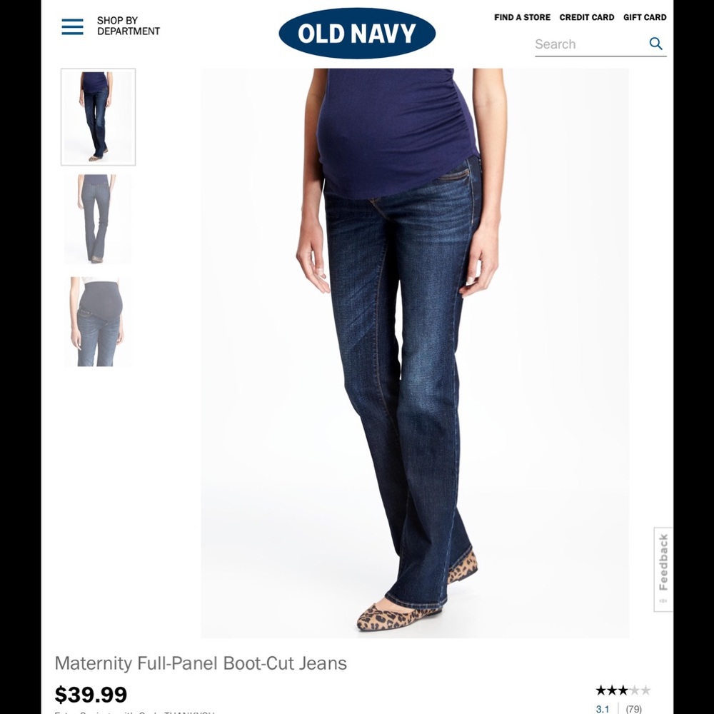 Old Navy Maternity Boot Cut Jeans in 4 Short