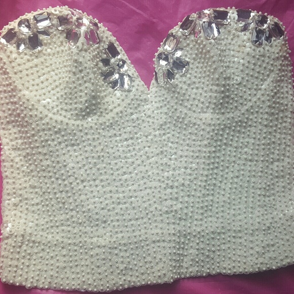 Other - Capriccio white and crystalline sequin bra