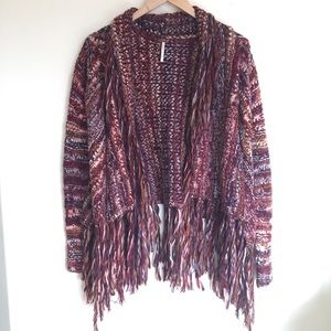 Free People Fringe Sweater Cardigan