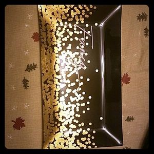 Fancy jewelry or  candle tray gold black