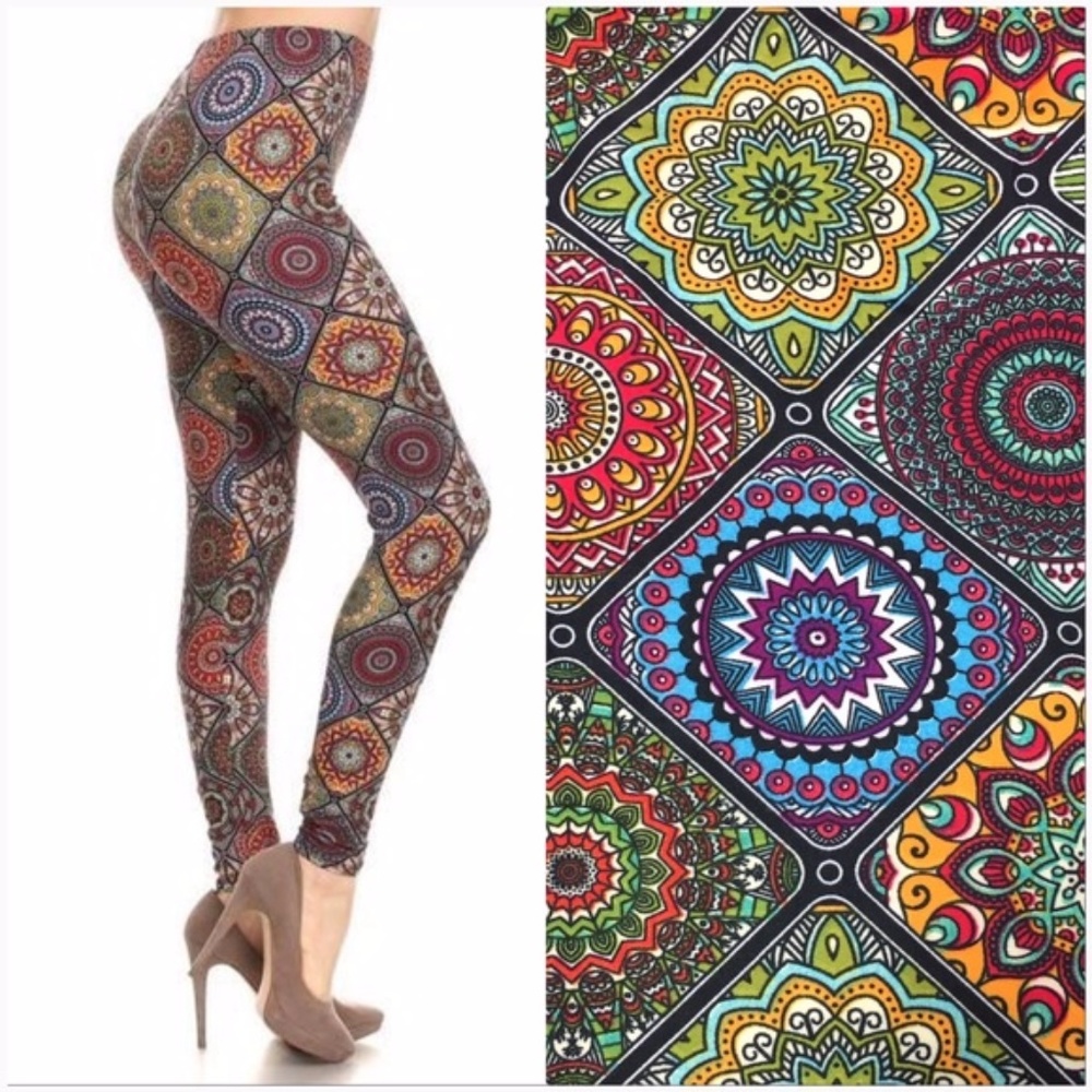 Spectrum Print Multi-Colored Leggings - Picture 4 of 4