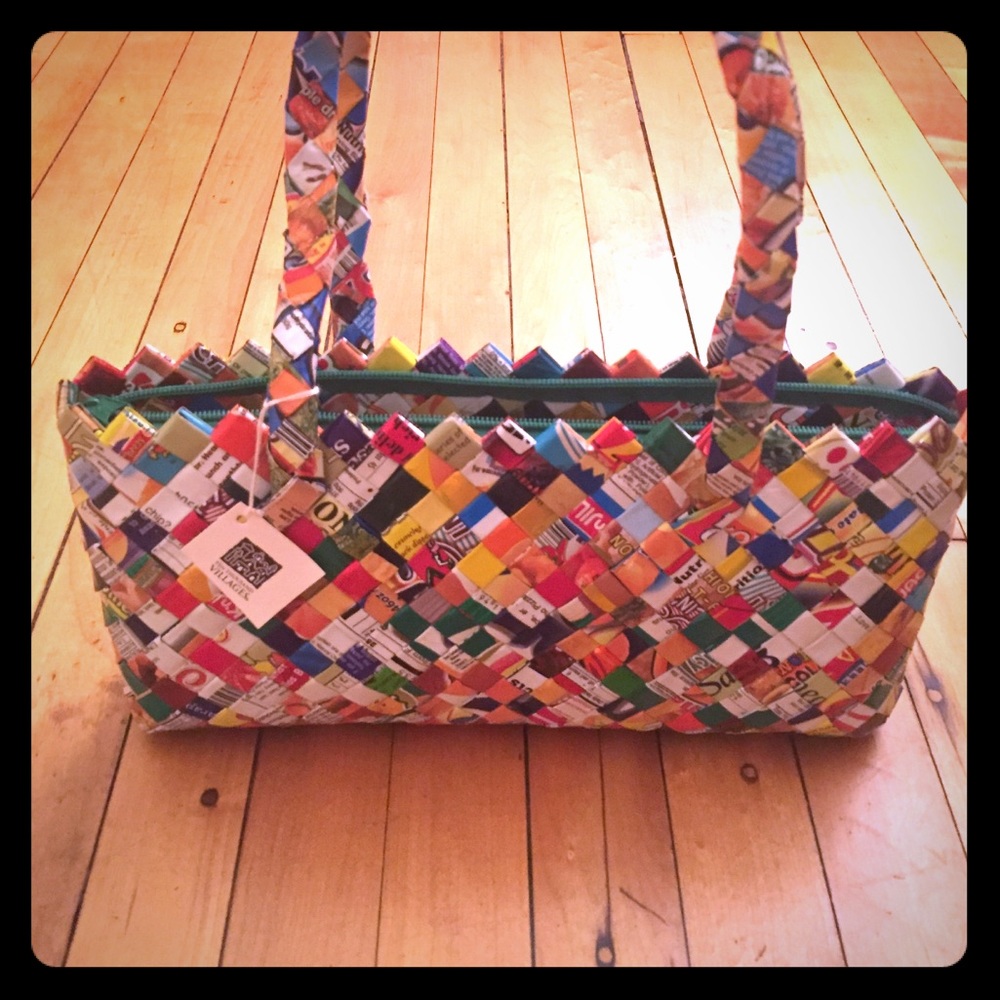 UNIQUE PURSE FROM RECYCLED MATERIALS!