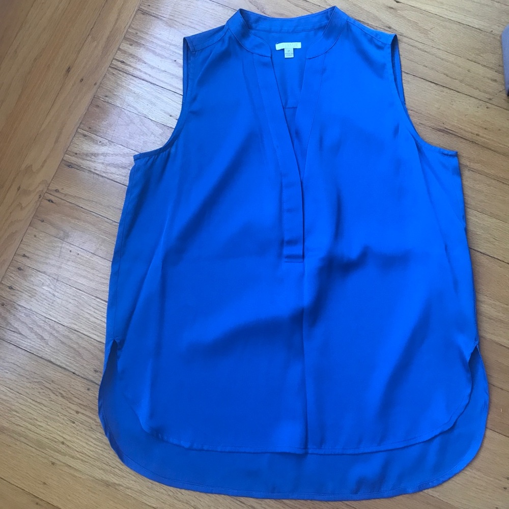 Intermix Blue Silk Sleeveless Top (Never Worn)
