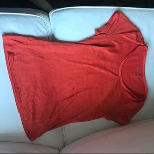 Athleta Shadow Stripe Chi Tee - Orange