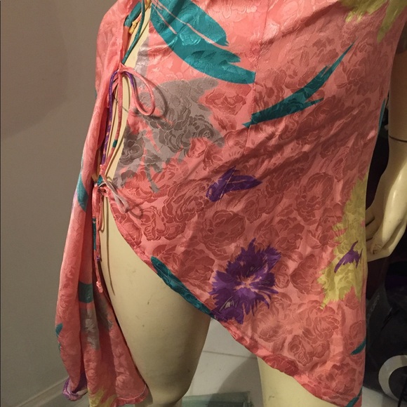 ✨Vintage 1980's✨Flora Kung 100% Silk wrap dress - Picture 6 of 10