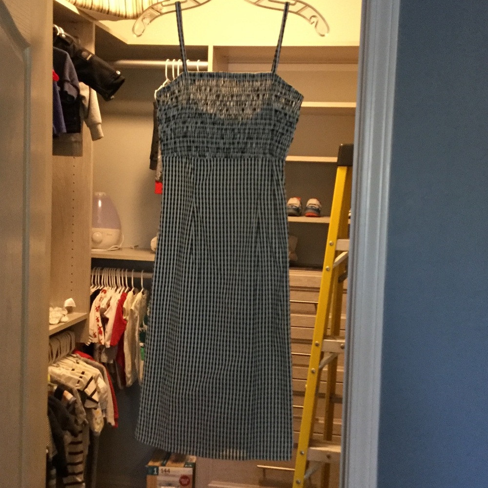 Melanie Apple blue/white gingham dress
