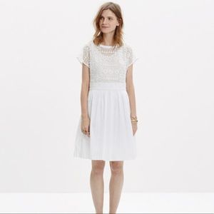 Madewell Geo Lace White Dress
