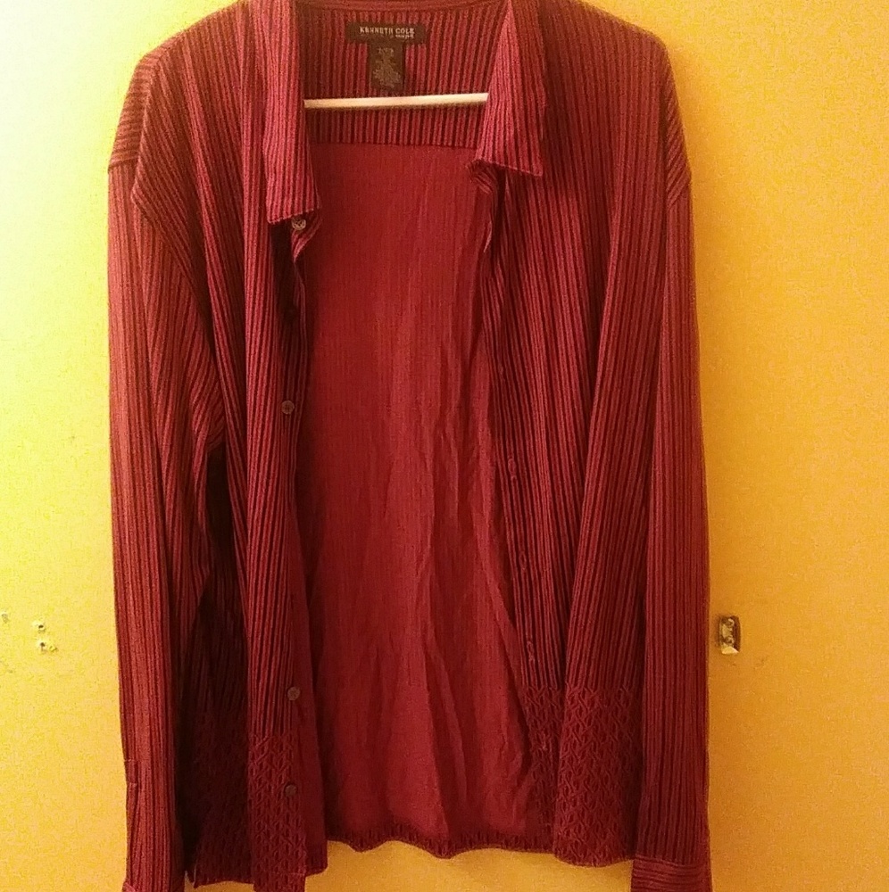 KENNETH COLE NEW YORK (SILK) BUTTON DOWN