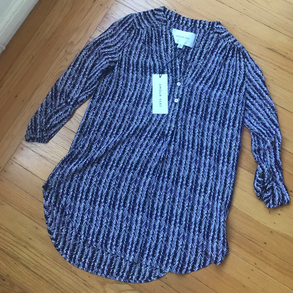 Amour Vert NEW Longsleeve Silk Shirt