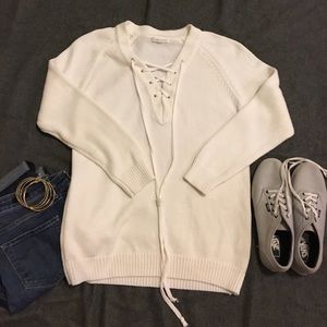 Soft Comfy Off White Sweater Size Large