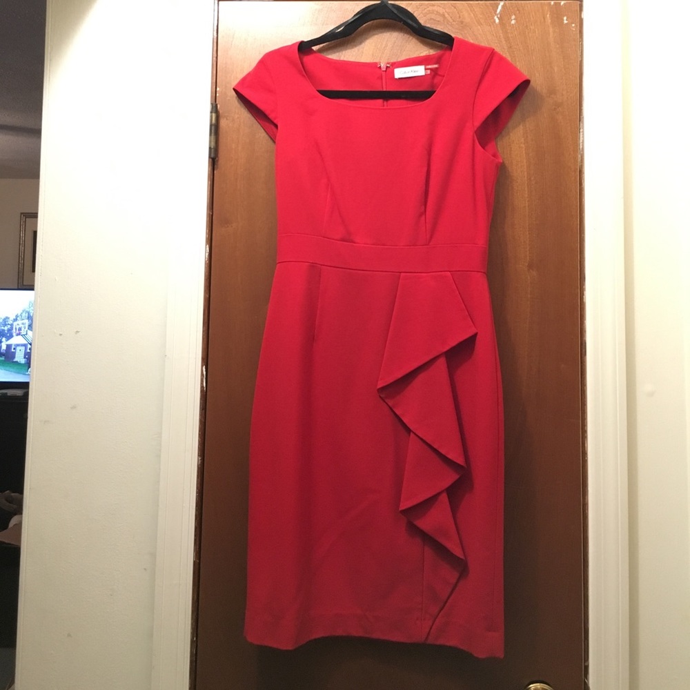 Calvin Klein Red Dress.Size:4