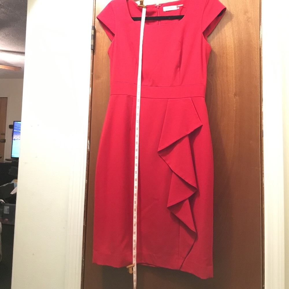 Calvin Klein Red Dress.Size:4 - Picture 6 of 8