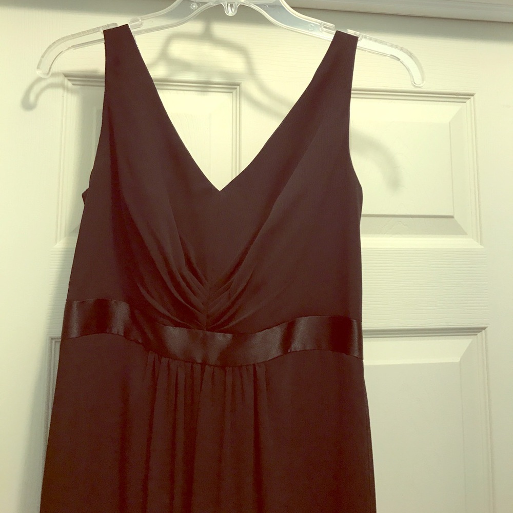 Black Gown with Ruffle Down Back