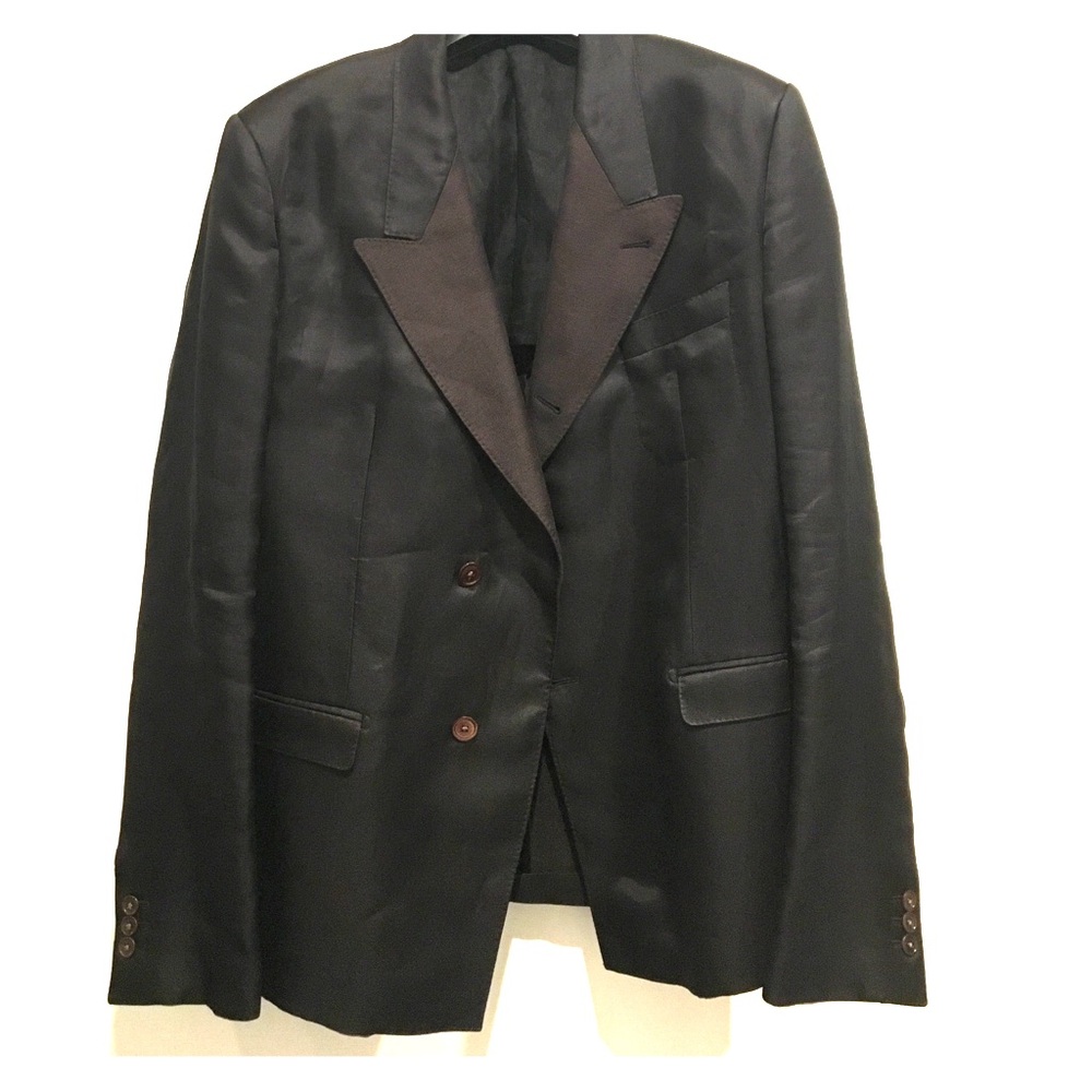 Dolce & Gabbana Men's Black Sheen Blazer Size 54