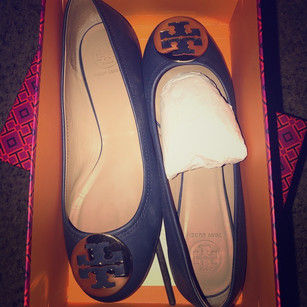 Blue Tory Burch flats