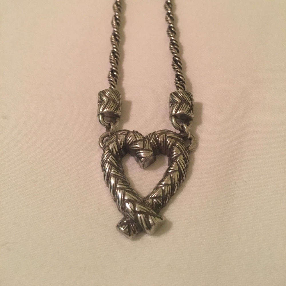 Brighton Heart Rope Chain Necklace Sterling Silver
