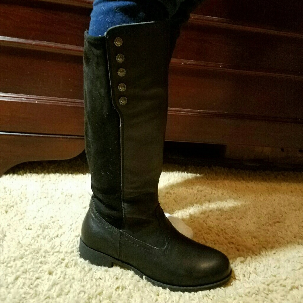 Never worn black suede and leather boots - Propet