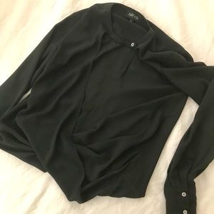 High Neck Black Shirt