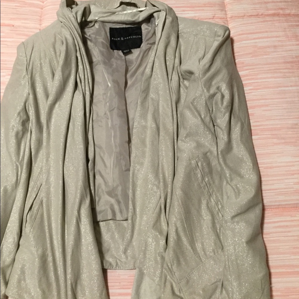 Grey jacket with sparkles