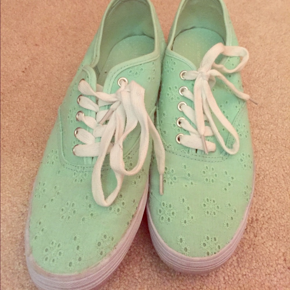 Pretty seafoam green sneakers only worn once
