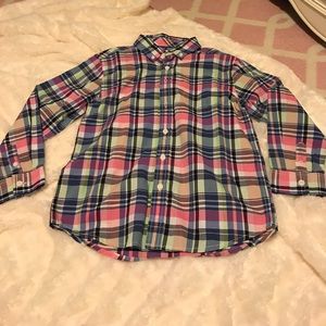 Plaid button down shirt