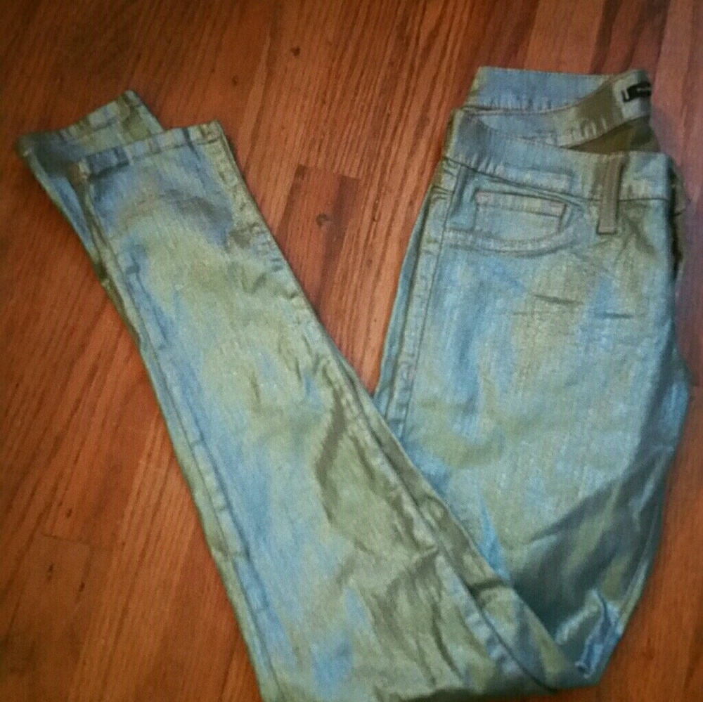 Teal mermaid skinny pants sz 26