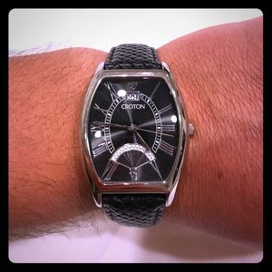 CROTON WATCH🔥 NICE LEATHER STRAP