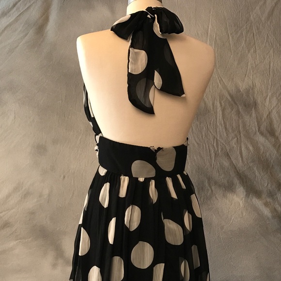 Marylin Monroe style dress. B & W  polka dot. - Picture 3 of 4