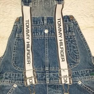 Vintage Tommy Hilfiger jean overall shorts