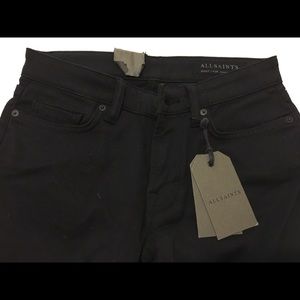 Size 25 All Saints Mast black skinny jeans.
