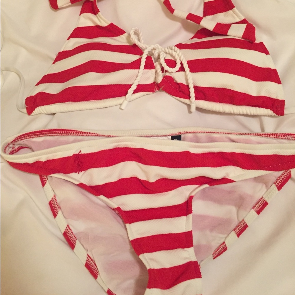 Ralph Lauren red and white bikini