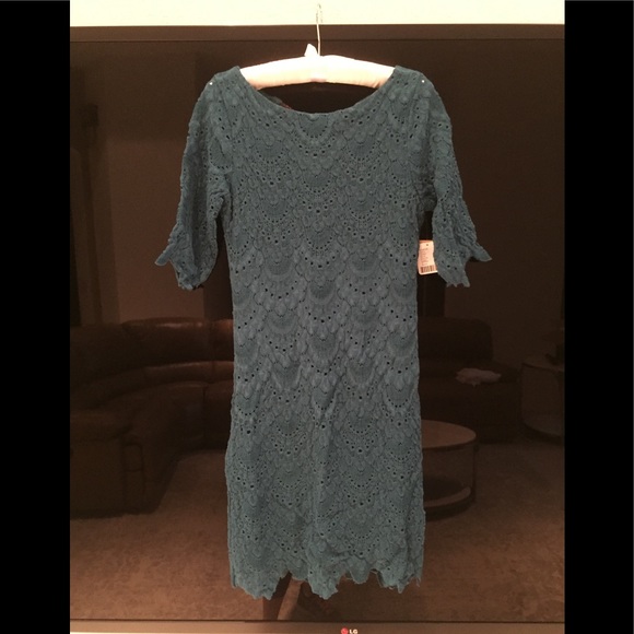 Free People Night Cap teal dress - size L - Picture 1 of 6