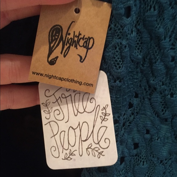 Free People Night Cap teal dress - size L - Picture 5 of 6