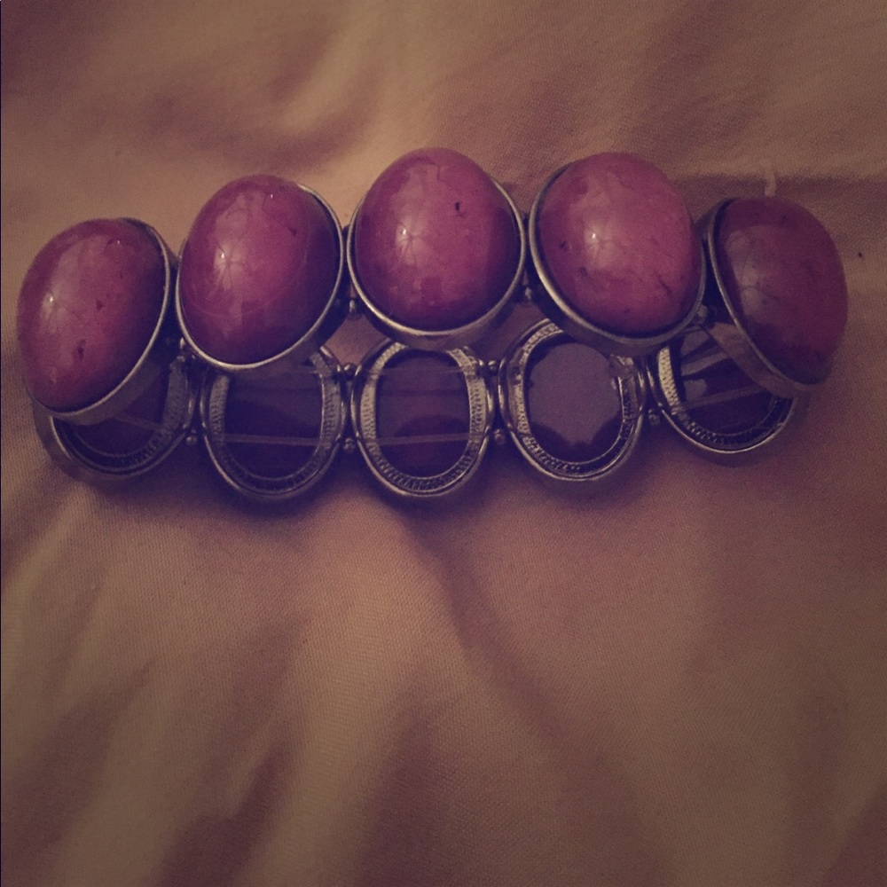 Purple beaded bracelet