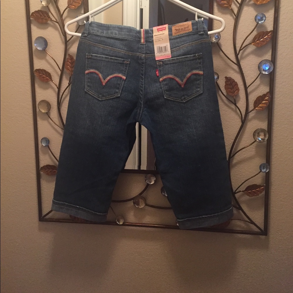 Levis skimmer shorts.