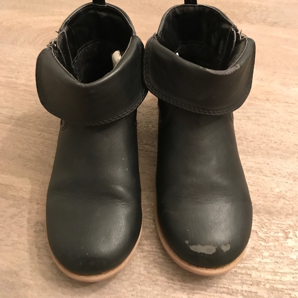 Old Navy Toddler Black Faux Leather Boots