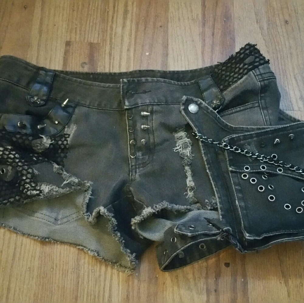 Japan brand punk rave rocker shorts sz s/m
