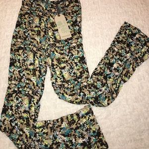 Floral Wide Ankle Pants