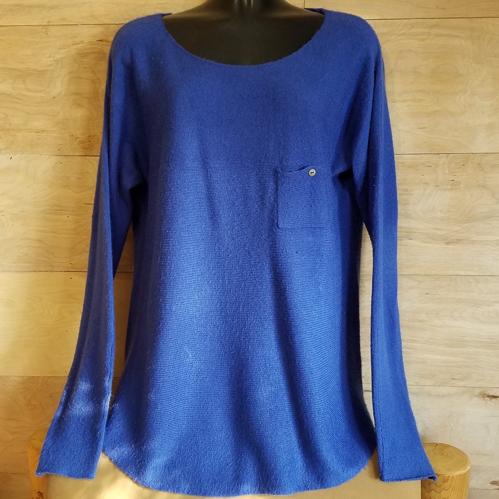 Hannah RoyalBlue Lightweight Sweater w/Pocket-Sz M
