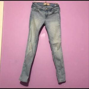 Hollister light wash super skinny jeans size 0s