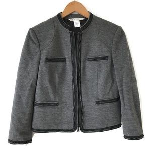 DVF Roccoco Felted Blazer Jacket Size 2 Gray DVF Roccoco Felted Blazer Jacket Size 2 Gray