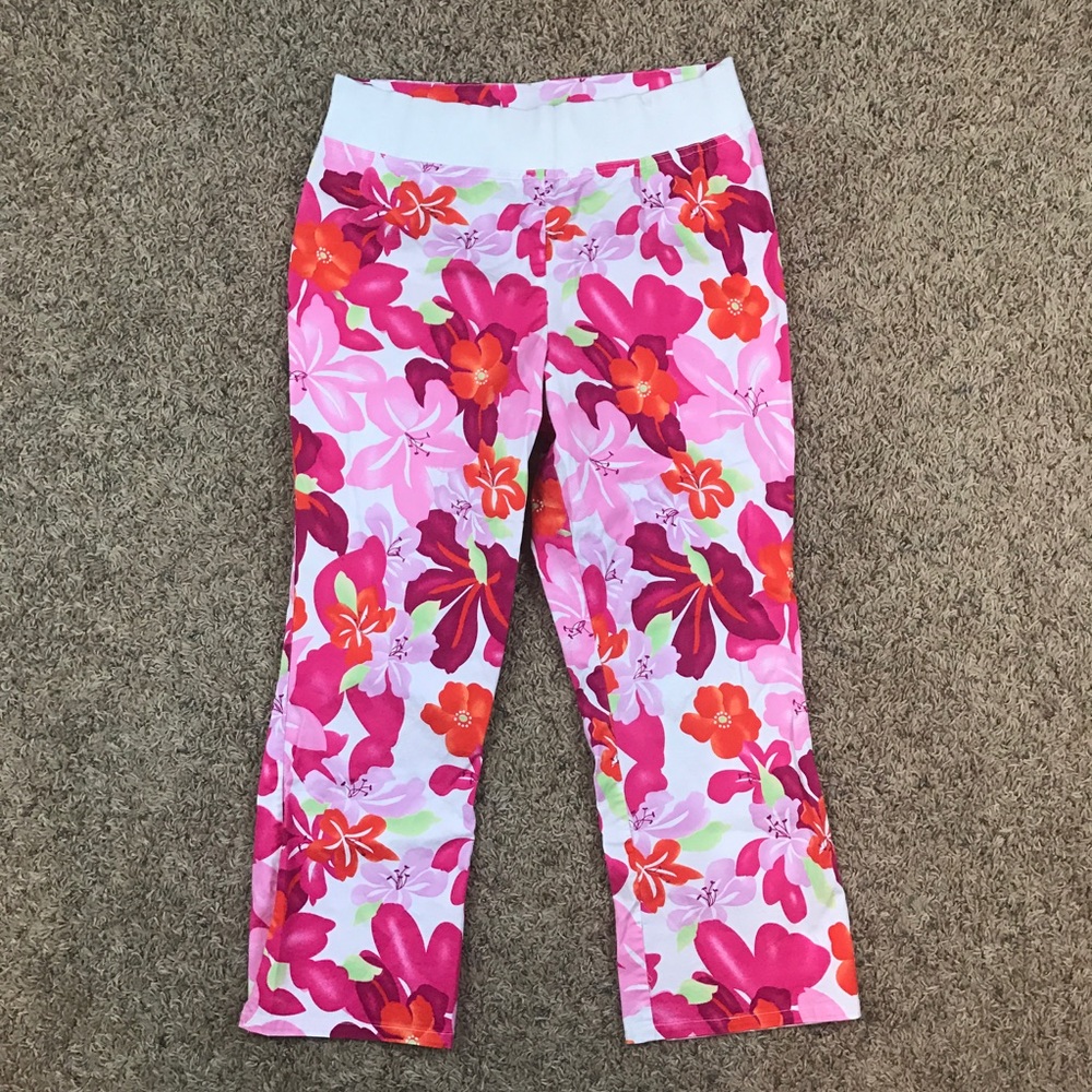Maternity Floral Cropped Pants