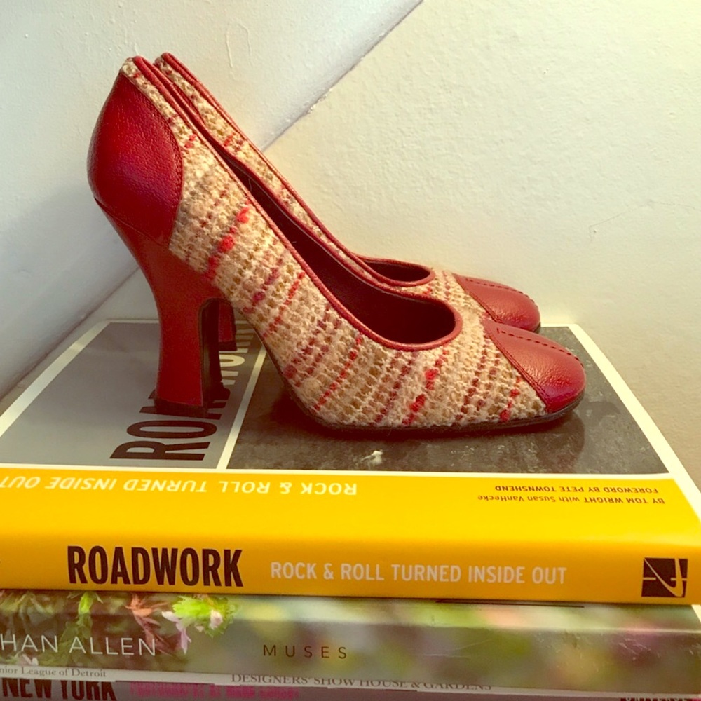 Prada Knitted Red Heels