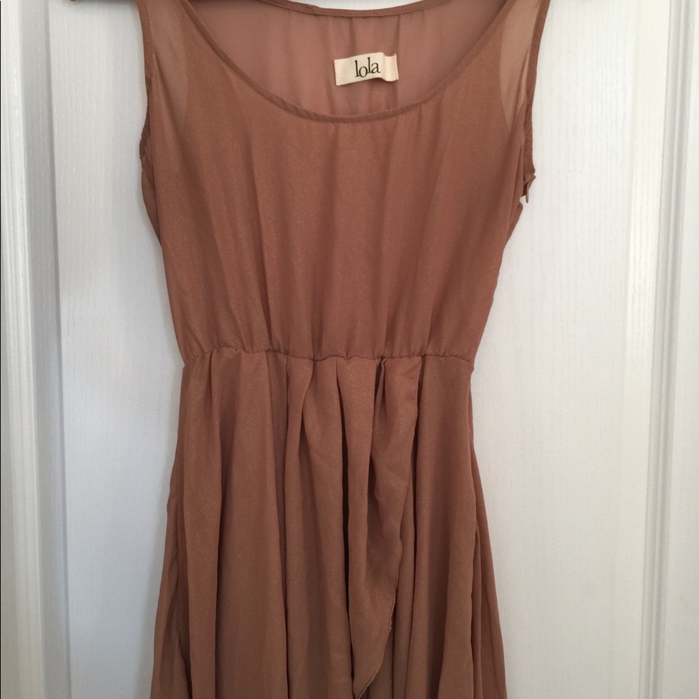 Size M Lola nude long gown worn once to a gala