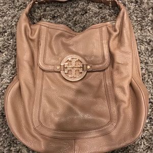 Leather Tory Burch Taupe Handbag