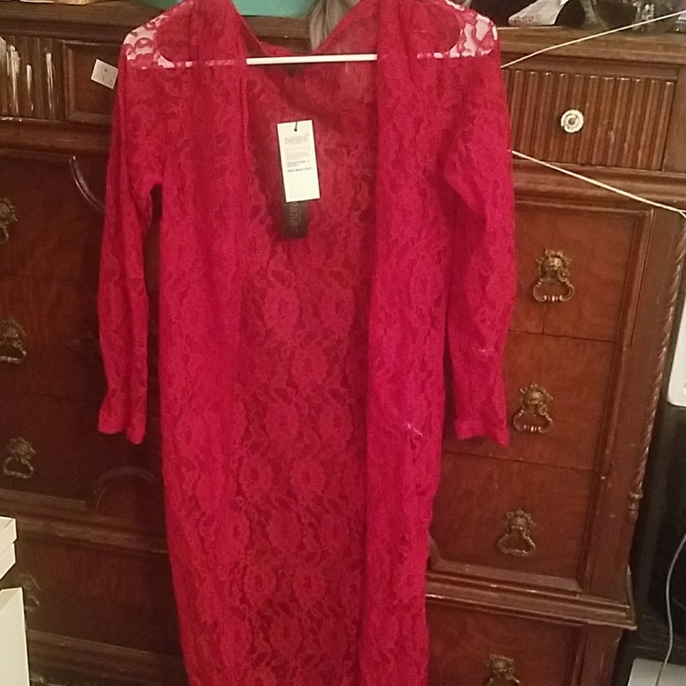 Red Lace Duster